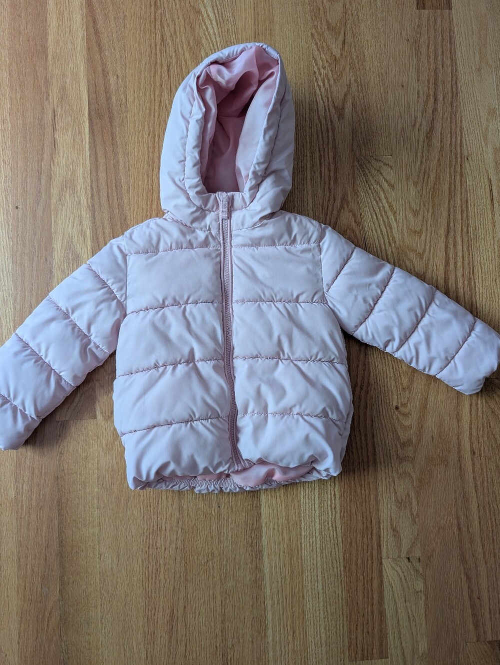 The Children's Place 3T Pastel Pink Quilted Hooded Jacket